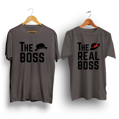 Boss real boss ash half sleeve couple t-shirt