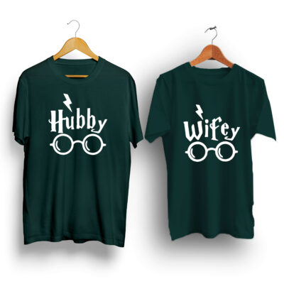 white half sleeve couple t-shirt