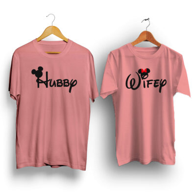 white half sleeve couple t-shirt