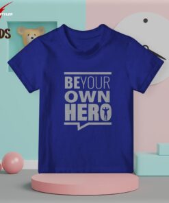 Be your own hero kids Royal blue t-shirt