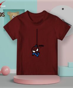 Hang time kids spiderman maroon t-shirt