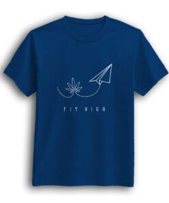 fly high royal blue men's t-shirt