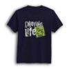 Enjoying life navy half sleeve men t-shirt