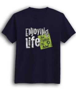 Enjoying life navy half sleeve men t-shirt