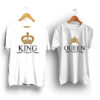 kind queen white couple t-shirt