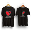 Missing piece couple t-shirt black color