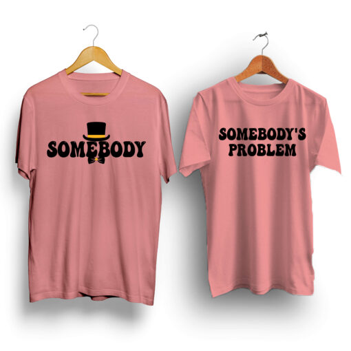 pink half sleeve couple t-shirt