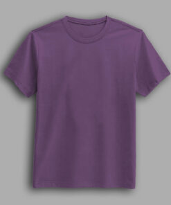 Lavender color round neck half sleeve t-shirt