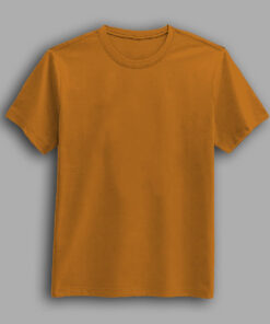 Mastered yellow color round neck half sleeve t-shirt