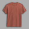 Peach orange color round neck half sleeve t-shirt