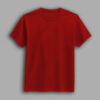 Red color round neck half sleeve t-shirt