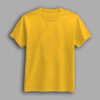 Yellow color round neck half sleeve t-shirt