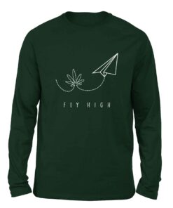 fly high full sleeve bottle green t-shirt