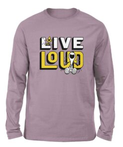 Live loud Gray Lilac color full sleeve t-shirt