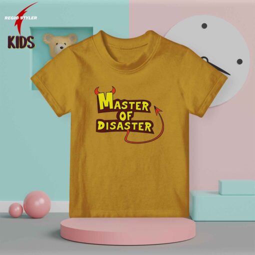 Master Of Disaster kids mastered yellow t-shirt