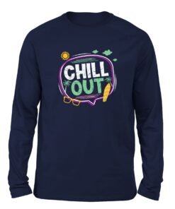 Chill Out Navy Blue color full sleeve t-shirt