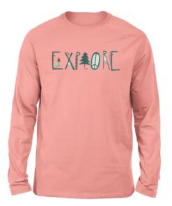 Explore Pink color long sleeve t-shirt