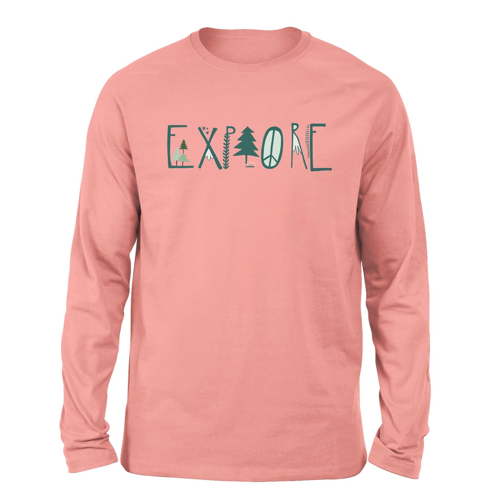 Explore Pink color long sleeve t-shirt