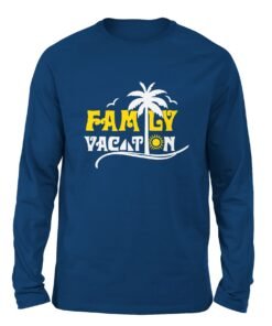 Family Vacation Royal Blue color full sleeve t-shirt