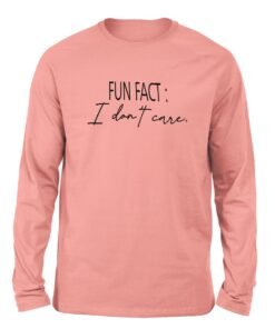 Fun Fact Pink color long sleeve t-shirt