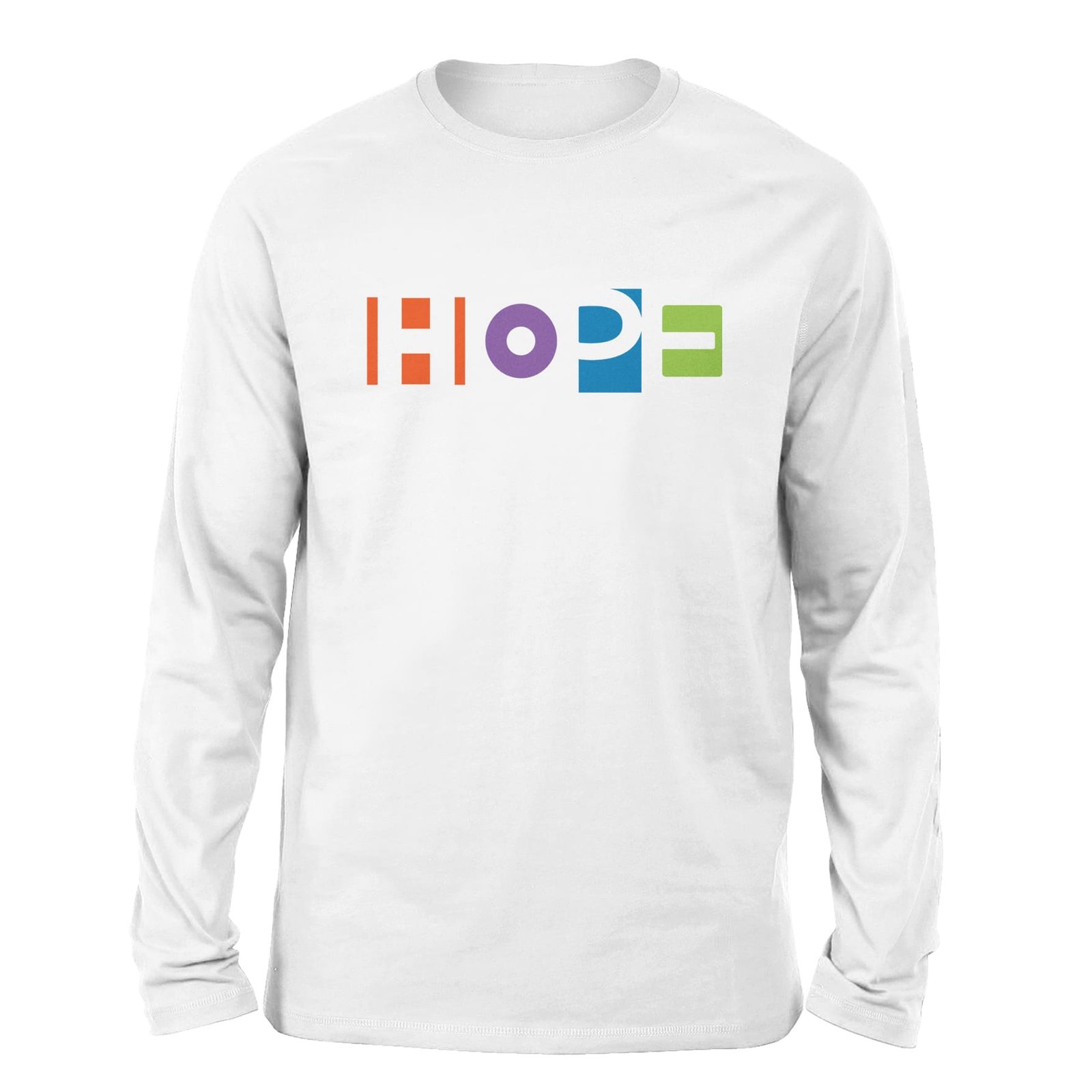 Hope Symbolic white color long sleeve t-shirt