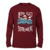 Let's Go Somewhere Maroon color full sleeve t-shirt