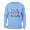 Let's go travel Sky blue color full sleeve t-shirt