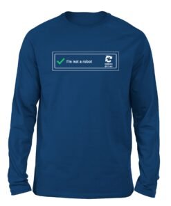 I'm not a Robot Royal Blue color full sleeve t-shirt