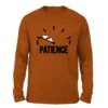 Patience Burnt orange color full sleeve t-shirt
