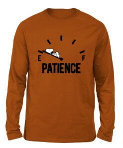 Patience Burnt orange color full sleeve t-shirt