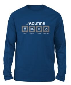 Routine Royal Blue color full sleeve t-shirt