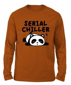 Serial Chiller Burnt orange color full sleeve t-shirt