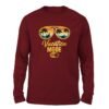 Vacation Mode On Sunglass theme Maroon color full sleeve t-shirt