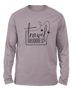 Travel Buddies Gray Lilac Full Sleeve t-shirt