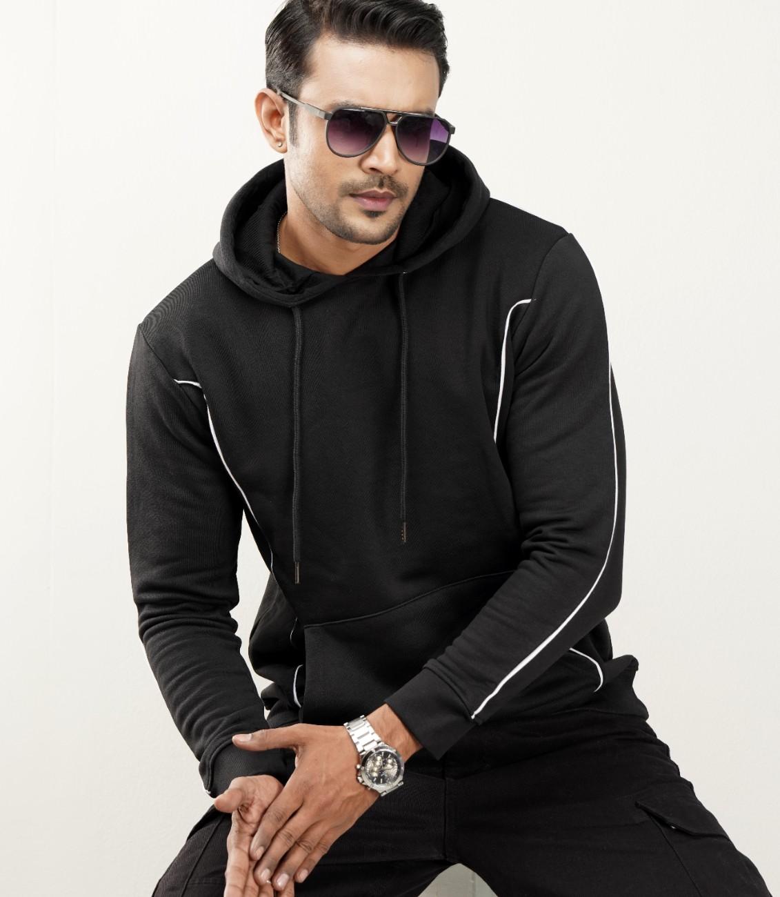 Winter Premium Black tipping Hoodie - Image 3