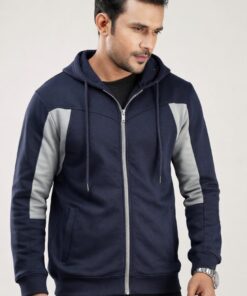 Alternative view of Winter Premium Cut and sew Navy Hoodie