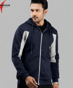 Winter Premium Cut and sew Navy Hoodie