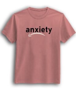 Anxiety salmon pink half sleeve t-shirt