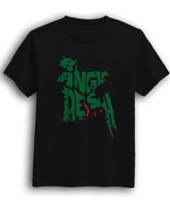 Bangladesh theme black half sleeve t-shirt