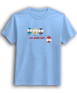 I Am Always Right Sky Blue half sleeve t-shirt