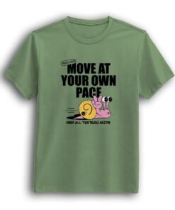 Move at your own pace Gray Lemon color t-shirt
