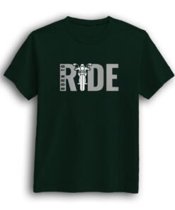 Ride theme bottle green travel t-shirt