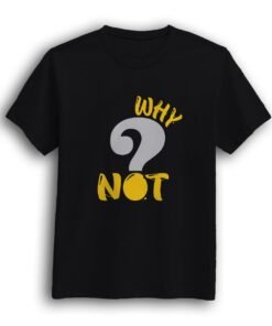 Why Not black half sleeve t-shirt